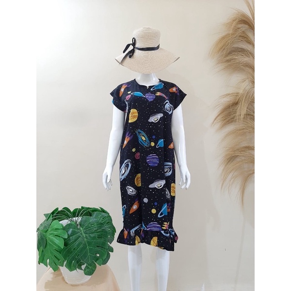 Daster Busui Ruffle Selutut | Daster Busui Kekinian