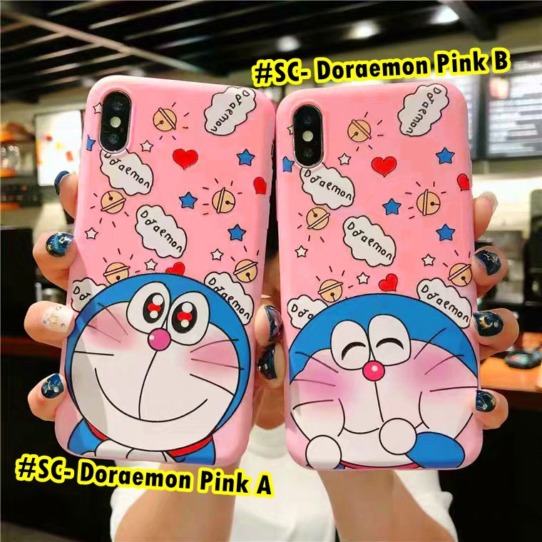 Softcase Color Doraemon Pink Oppo A3s A5s A7 A37 Neo 9 A1k