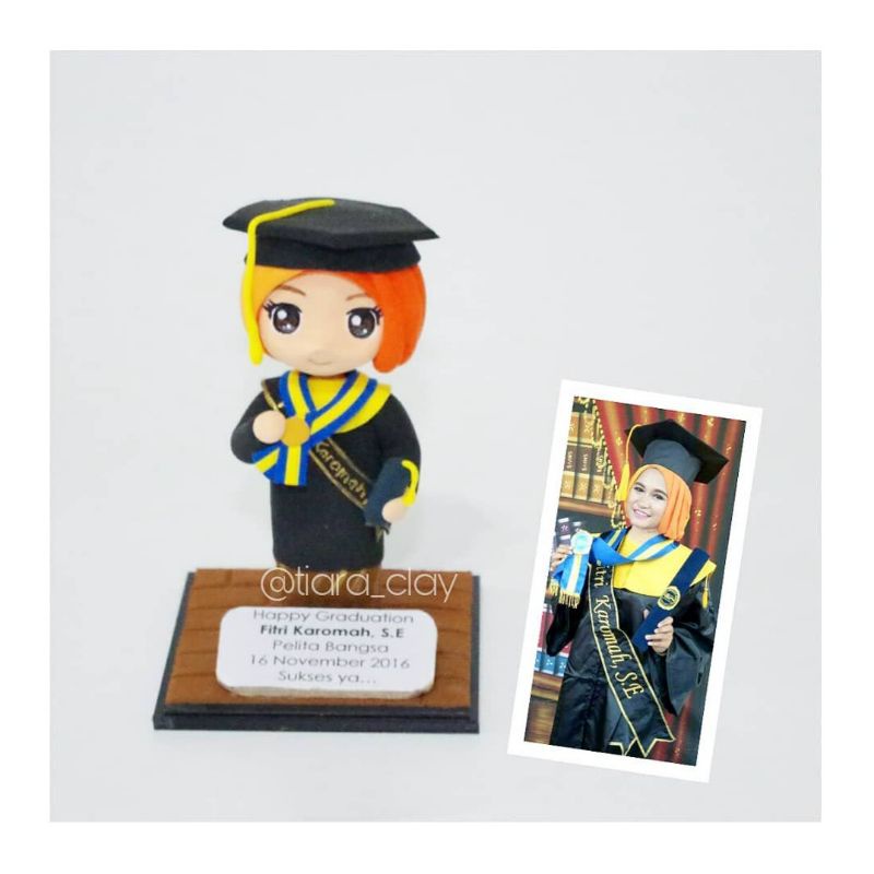 Boneka Wisuda custom by request clay doll figure nendoroid