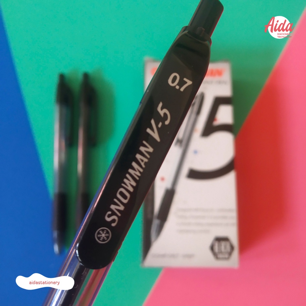 

Pulpen Snowman Ballpoint Pen Fine Point 0,7mm Hitam (black), Satuan