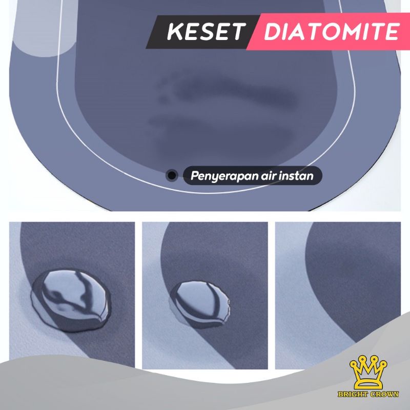 Keset Kaki DIATOMITE anti Slip Kamar Mandi / Dapur