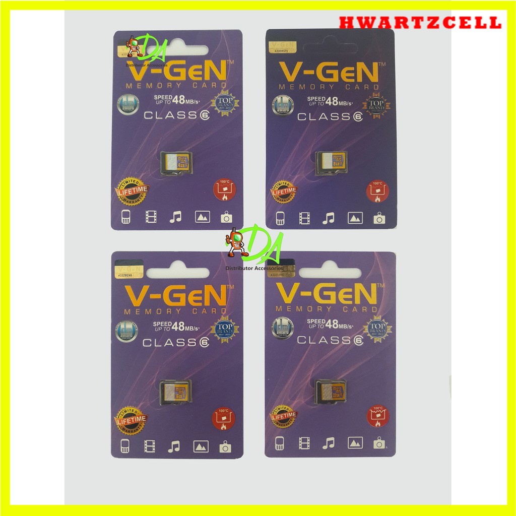 ORI Micro SD VGen 4Gb / 8Gb / 16Gb / 32Gb class 6 / memori HP CCTV dll / maestro 4 gb HIGH QUALITY