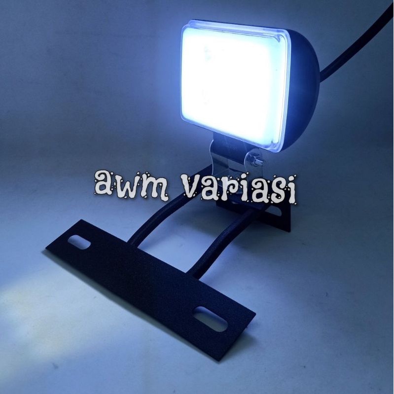 [PAKET]Lampu Tembak Sorot CWl 12 Led Ring Blue Waterproof + breket RX King Vixion Byson GL Tiger DLL