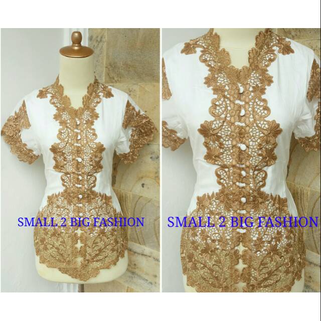 Baju Kebaya putih / atasan kebaya bali / kebaya wisuda murah / kebaya katun bordir free ongkir