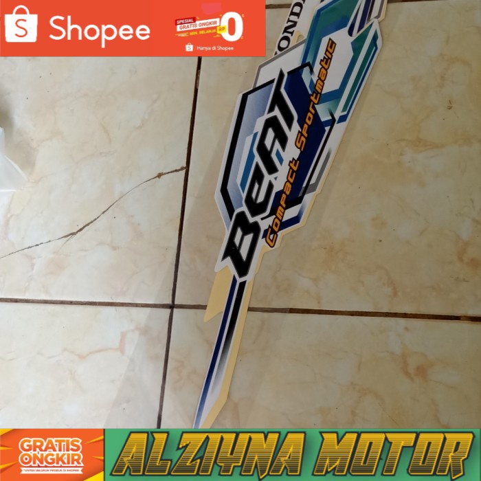 Sticker stripping body Beat karbu putih 2008