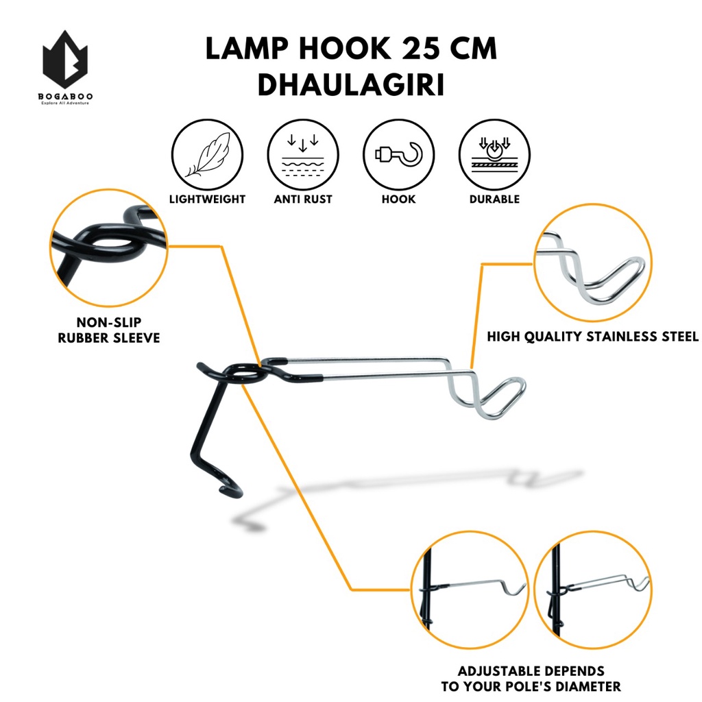 Dhaulagiri Lamp Hook 25 cm - Gantungan Lampu  Gantung - Pengait Lampu Gantung