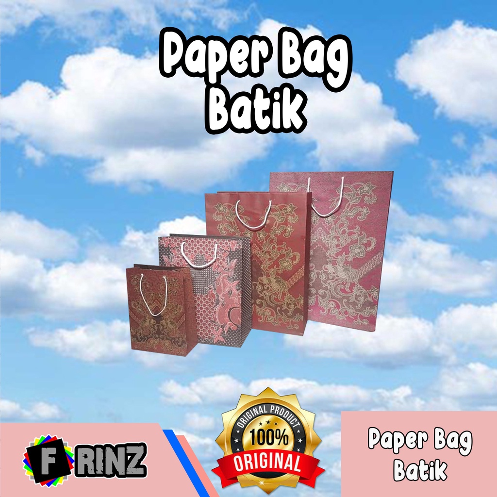 

ATK ~ Paper Bag Batik / Tas Kertas Motif Batik Coklat / Kecil Sedang Besar Jumbo