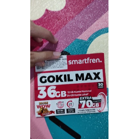 Perdana Smartfren Gokil Max 36GB Jabodetabek