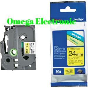 Brother Label Tape TZE 651 - TZE-651 24mm Black on Yellow