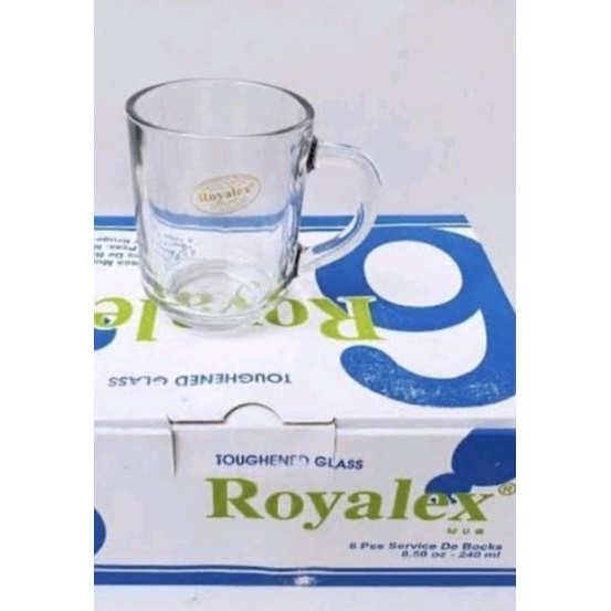 Gelas Royalex Tangkai 255 Gelas minum kaca tangkai gagang