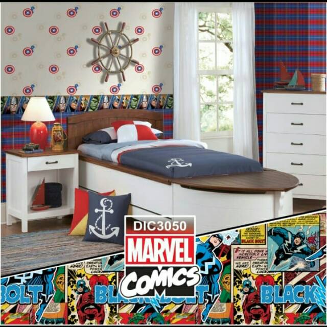 Onna Blue - Wallpaper Disney Roll Kecil / Wallpaper Anak Lucu