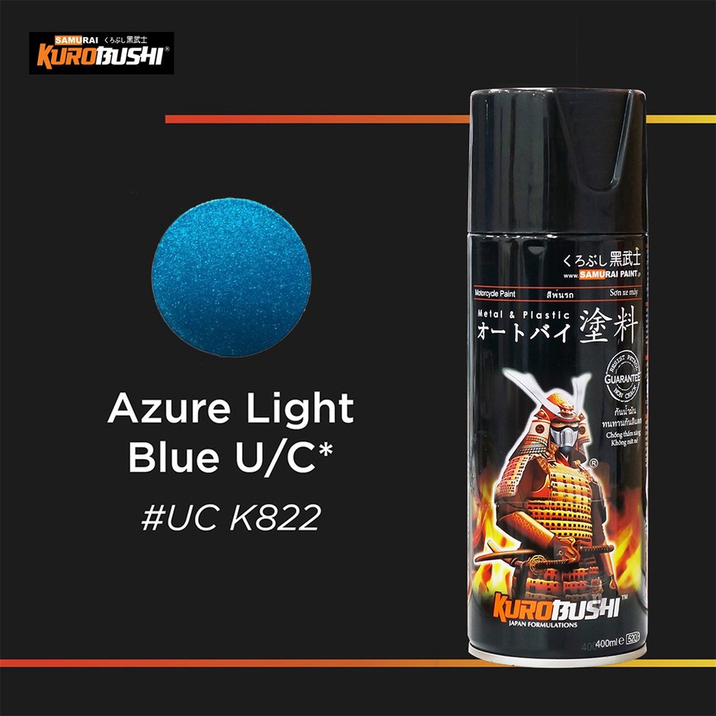 (UnderCoat) UCK822 Azure Light Blue - SAMURAI PAINT Cat semprot/Pilox