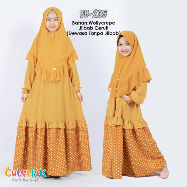 BB-295 Baju Muslim Gamis Couple Anak Ibu Cutetrik