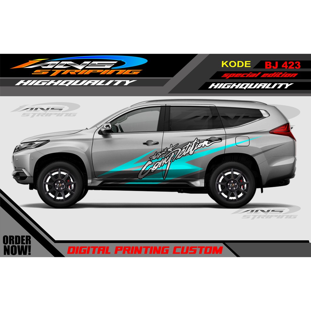 STICKER MOBIL PAJERO, FOERTUNER / DECAL STIKER MOBIL / STIKER PAJERO / VARIASI STIKER MOBIL