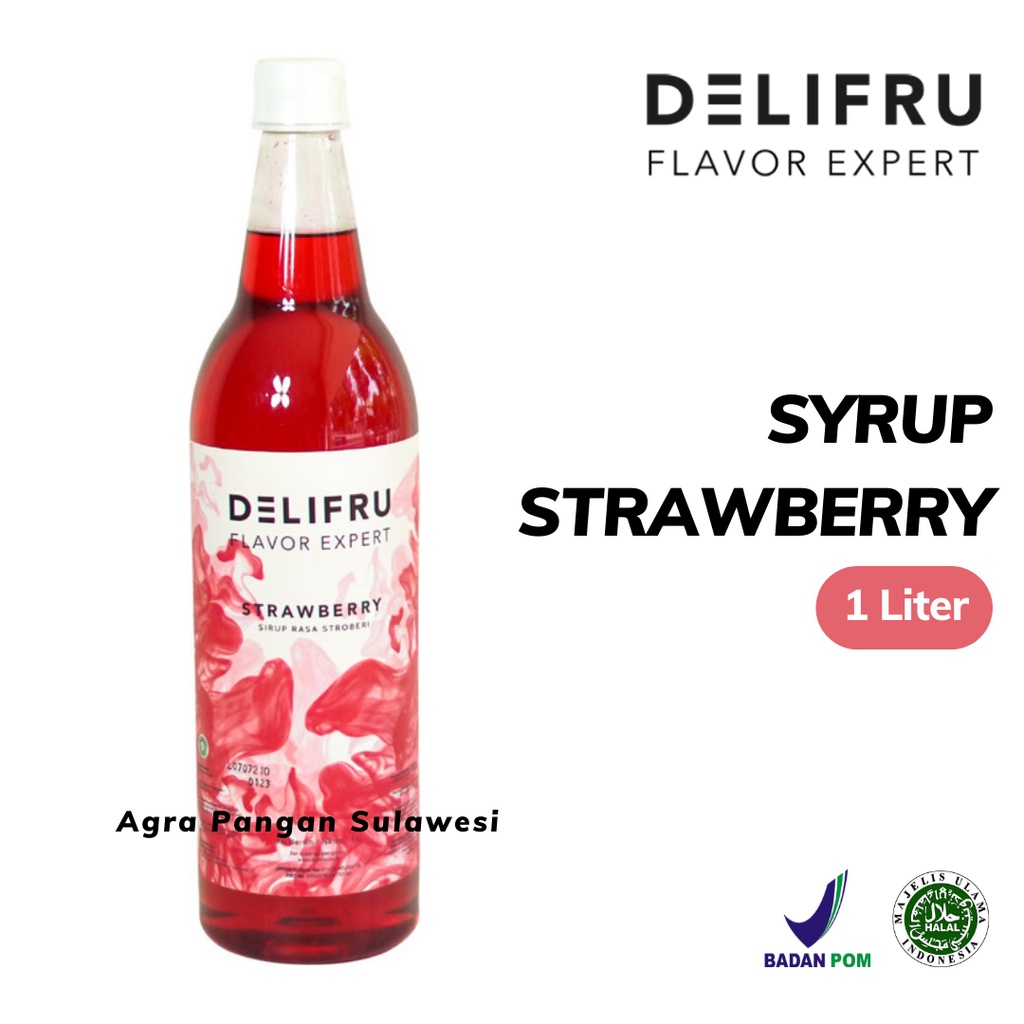 Jual Syrup Strawberry Delifru Sirup Stroberi Premium L Ml Flavor Shopee Indonesia