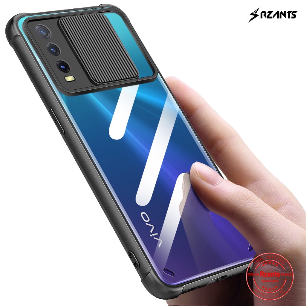 Case VIVO Y15 Armor Fusion Slide Transparent Protection Camera Premium Casing