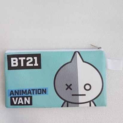 BT21 PENCIL CASE TAS KOSMETIK TEMPAT PENSIL PULPEN POUCH KPOP BANGTAN BOYS