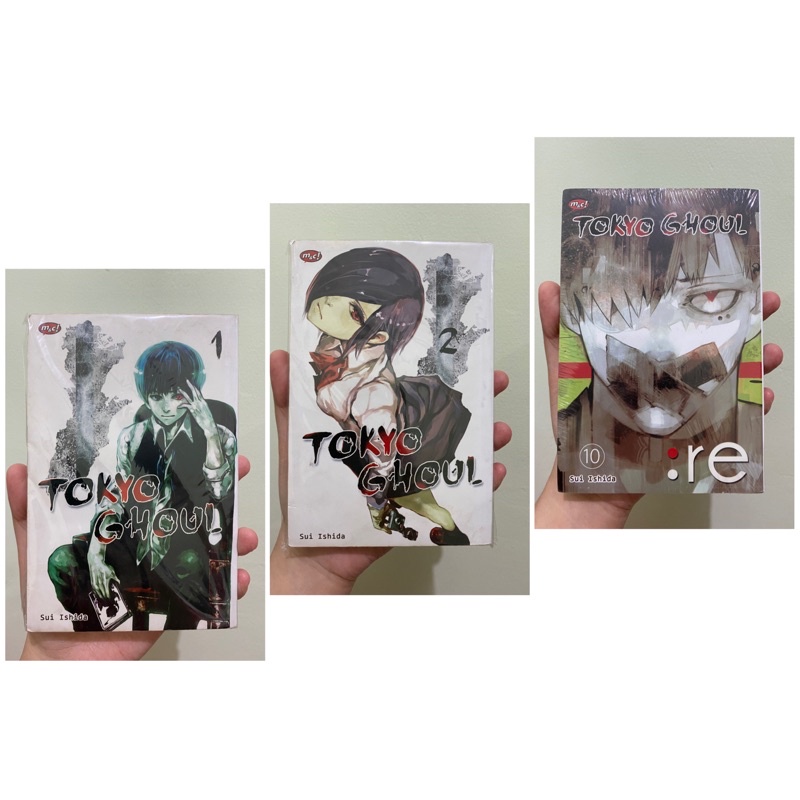 Tokyo Ghoul Vol. 1, 2 (preloved) / Tokyo Ghoul:re vol. 10 (segel)