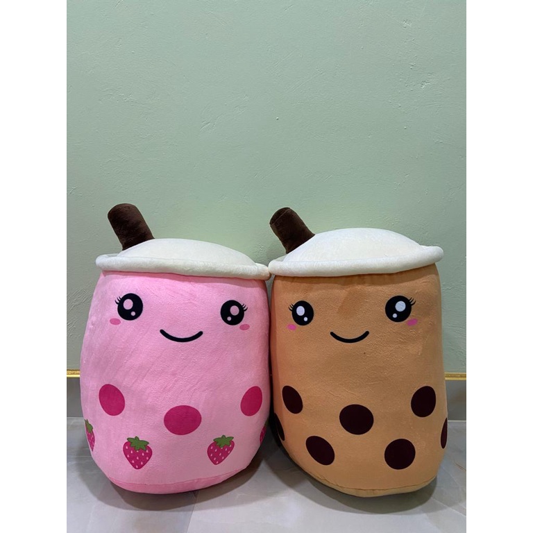 BONEKA BOBA JUMBO SUPER LUCU DAN MURAH BAHAN LEMBUT KUALITAS TERMURAH MAINAN BONEKA VIRAL BUBBLE TEA EMPUK