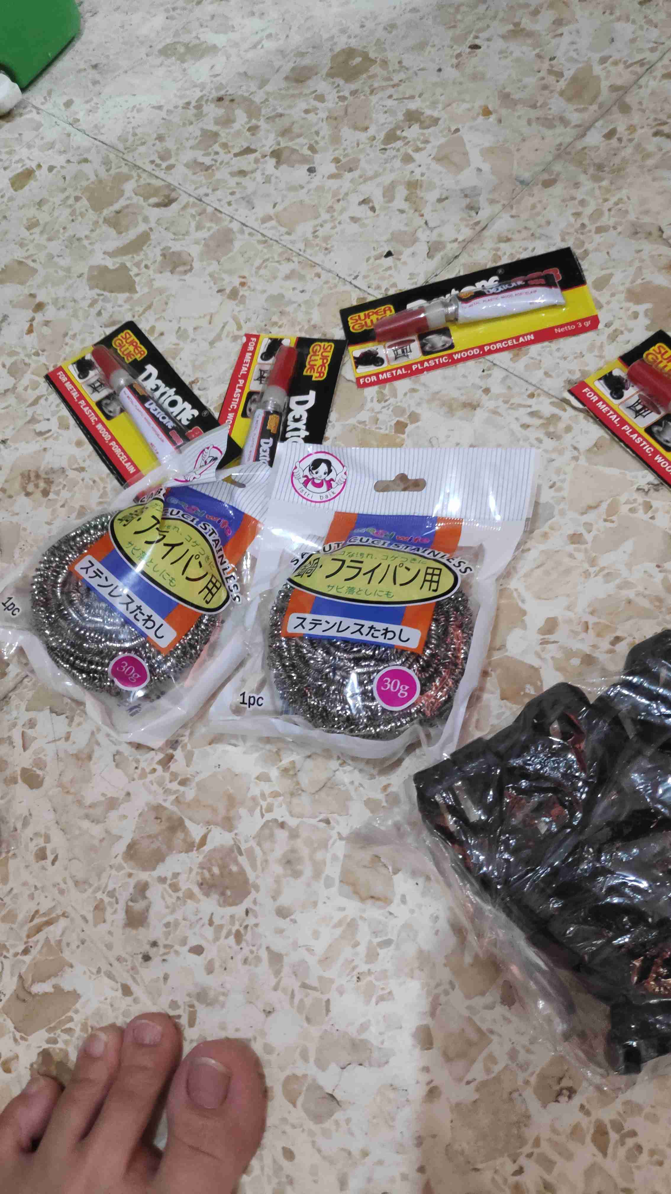 Gesper Kunci Selot Plastik Hitam (2 - 2,5 - 3 - 4 Cm) 12 Pcs