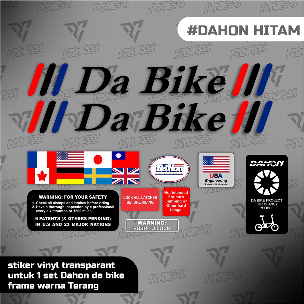 Stiker dahon decal | stiker sepeda Dahon dahon classic indonesia stiker vinyl transparan