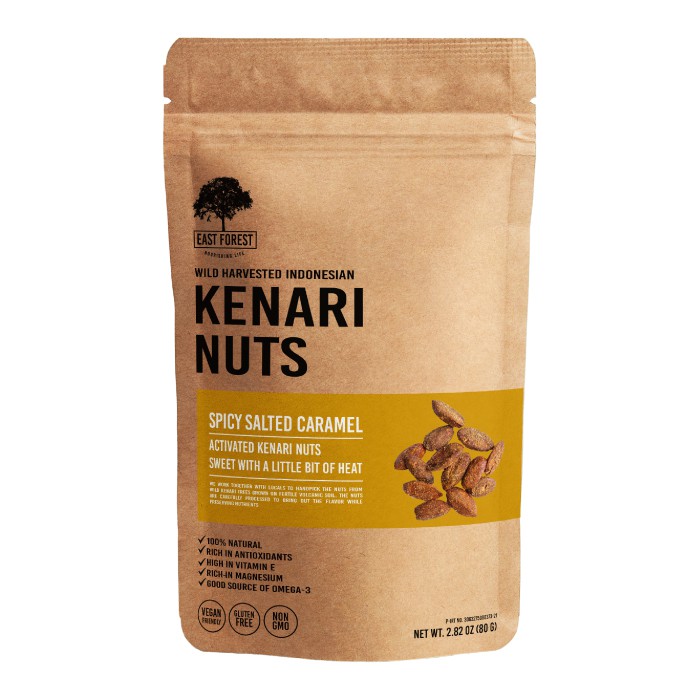 

East Forest Kenari Nuts Spicy Salted Caramel 80 Gr Kacang Kenari Pedas Asin Manis