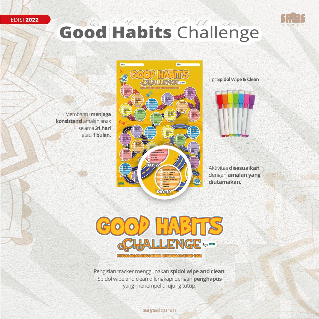 

Good Habits Challenge - Mutaba'ah Amalan Anak