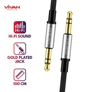 VIVAN Kabel Audio AUX01 Cable AUX Tone 3.5mm 100cm Garansi Original Resmi
