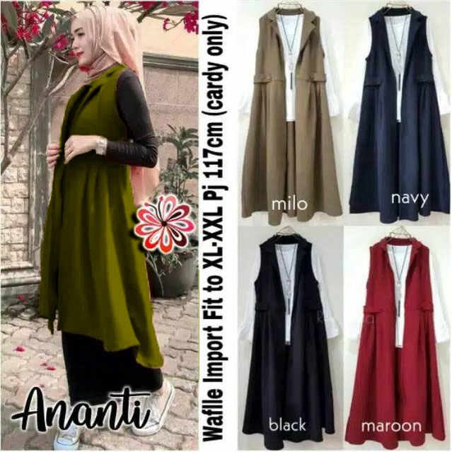 VGN CARDY ANANTY / LONG OUTER / CARDINGAN WANITA/ CARDINGAN IMPORT / CARDY TERBARU