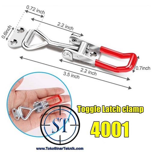 GH-4001 Holding Toggle Clamp Quick Metal Alat Bantu Jepit Horizontal Metal Hold Latch Penjepit Push Pull Type Penahan Holder