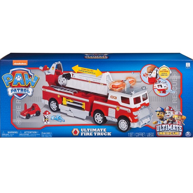 Paw Patrol Ultimate Rescue Fire Truck With Extendable 2 Foot Tall Ladder Shopee Indonesia