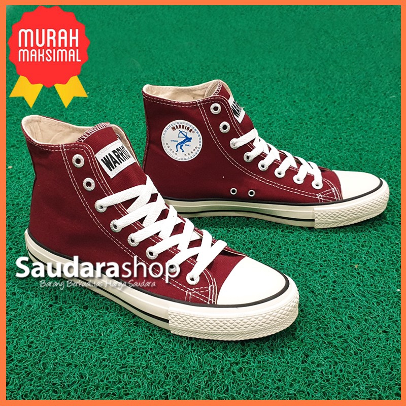 Sepatu Warrior Sparta Maroon HC / Warrior Sparta Marun High / Warrior