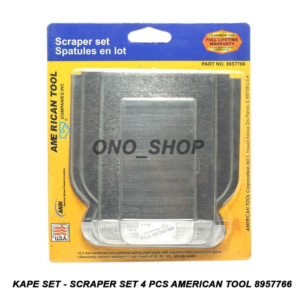 Kape Set - Scraper Set 4 Pcs American Tool 8957766