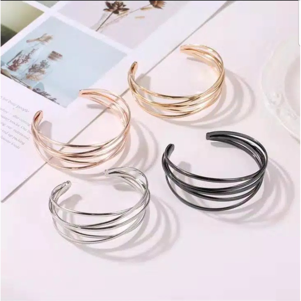 GELANG TANGAN UNIK WANITA MURAH / GELANG TANGAN FASHION KOREA TITANIUM