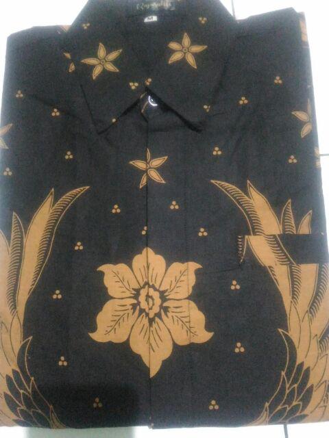 Cakra Wangsa Emas Batik Solo Kemeja Batik Pria Lengan Panjang Seragam Batik Modern Ori By Raja Sakti
