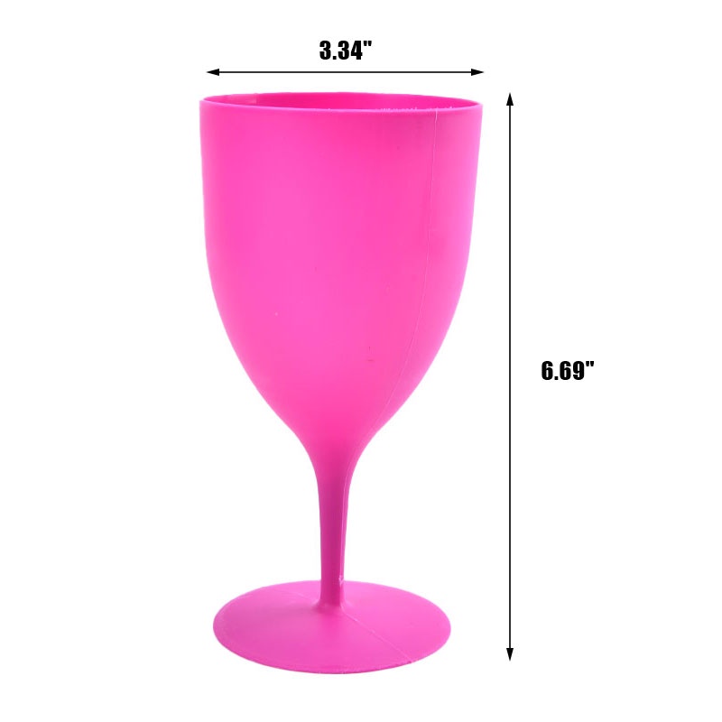 6 Pcs / set Gelas Wine Cocktail Champagne Goblet Bahan Plastik Buram Untuk Pesta Bar