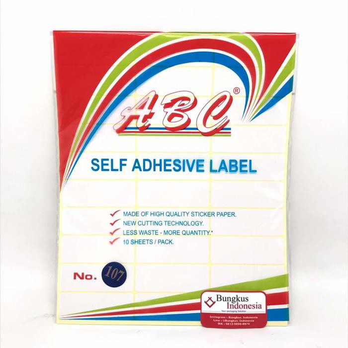 Stiker Label Abc No 107 Self Adhesive Label Label Undangan Shopee Indonesia