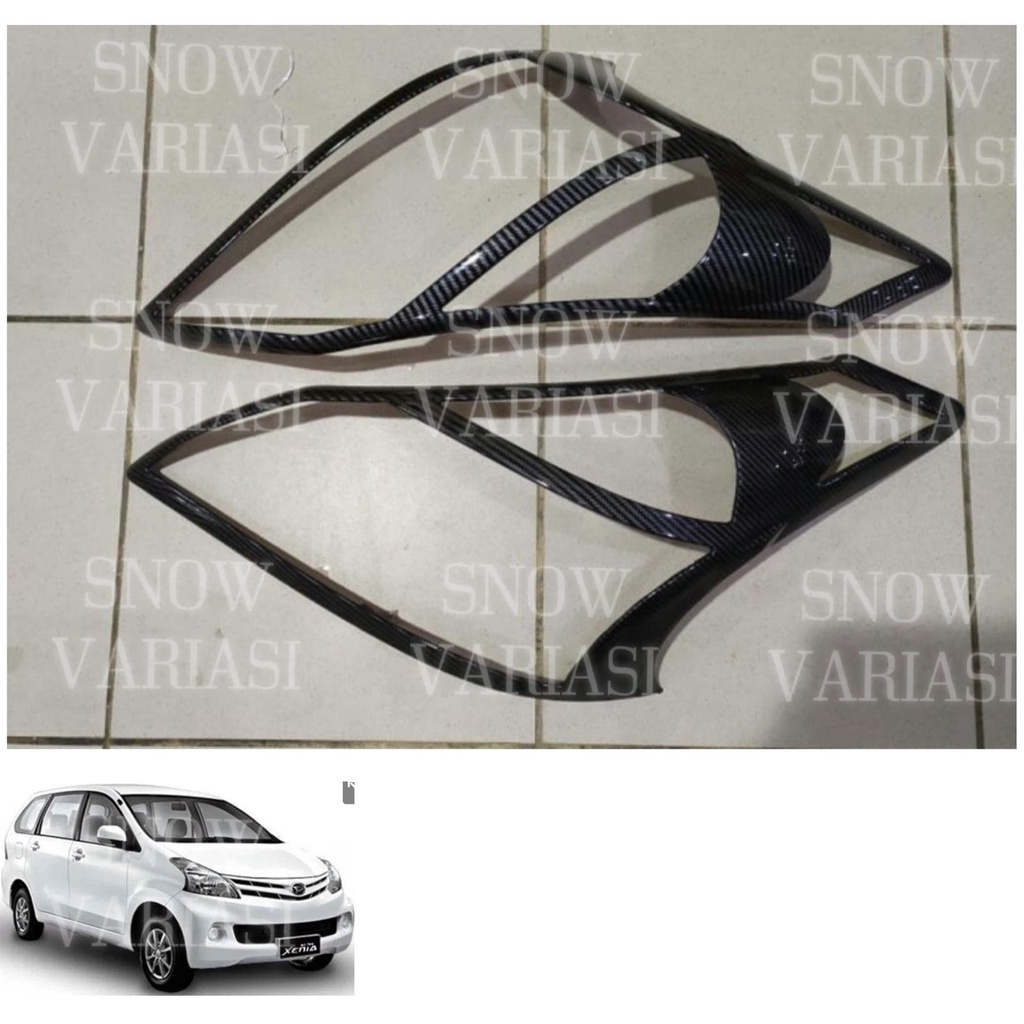 Garnish Lampu Depan All New Avanza Xenia Veloz 2012 2014 Carbon