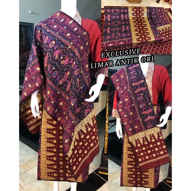 Songket Limar Antik ORI Hitam (Limar Klasik) / Songket Tenun Palembang asli Tenun Tangan. (ilham Son