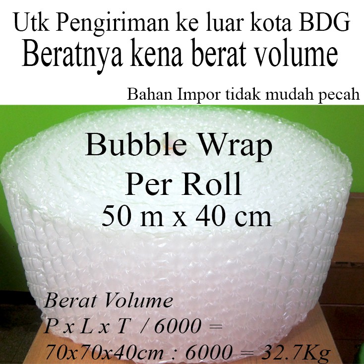 Bubble Wrap ukuran 50m x 40cm Motif Medium Bubble