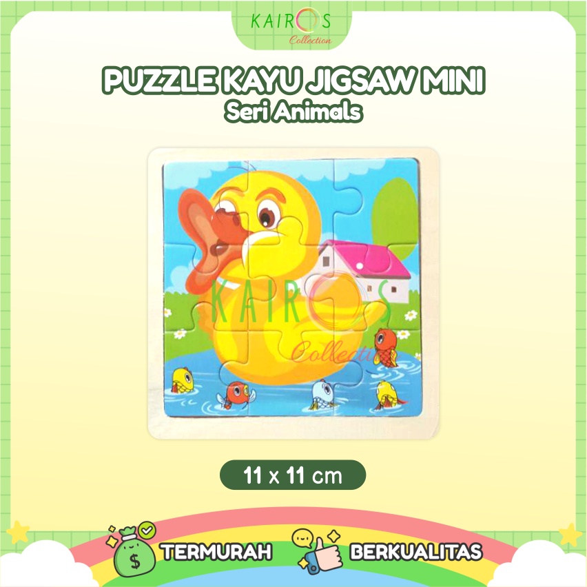 Puzzle Kayu Mini Anak Animals Binatang