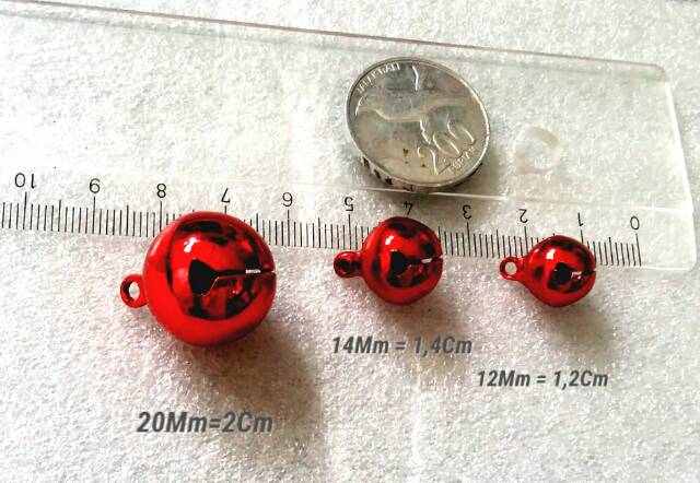 5 Pc Lonceng krincingan klintingan bell warna warni mix ukuran 20 mm