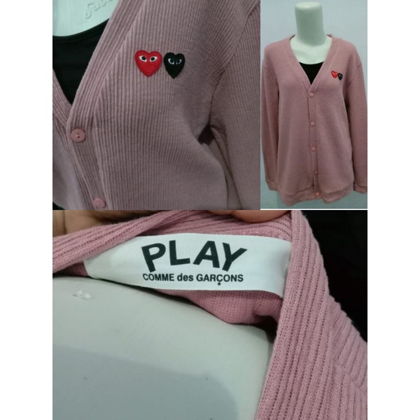 cardigan PLAY CDG prelove/Kardigan PLAY ORI preloved