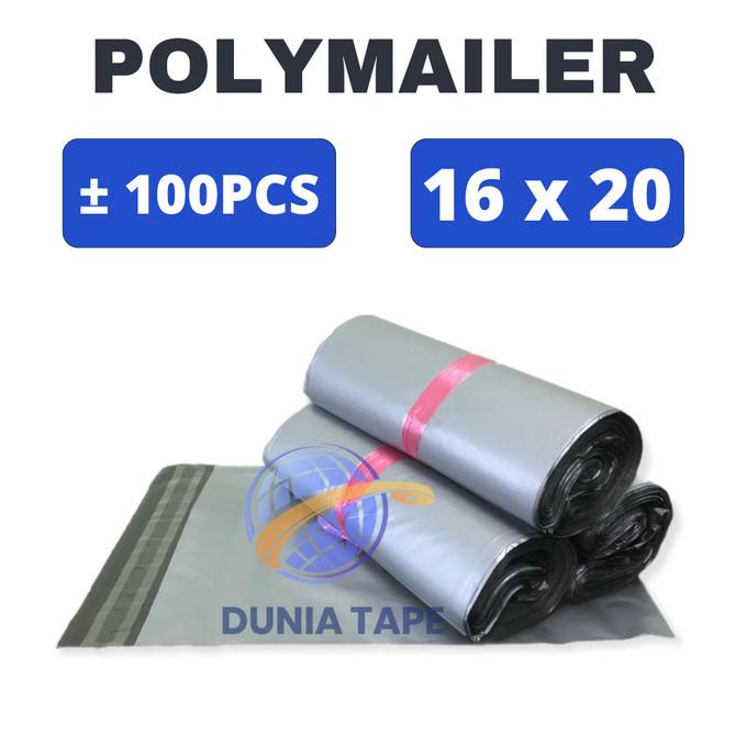 

PLASTIK POLYMAILER 16 x 20 SILVER ABU Packaging Kantong Online Shop