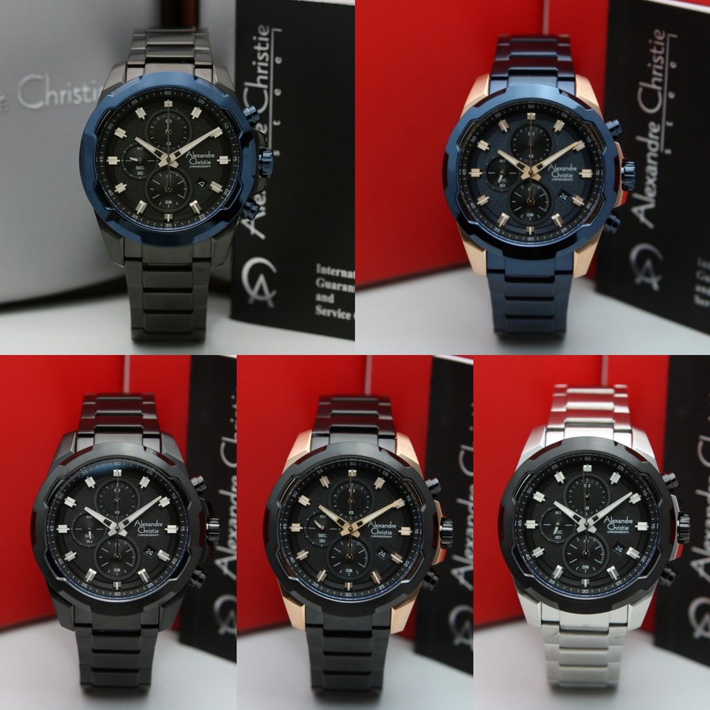 ALEXANDRE CHRISTIE AC 6523 MCBIPBA FULL BLACK JAM PRIA ORIGINAL ORI