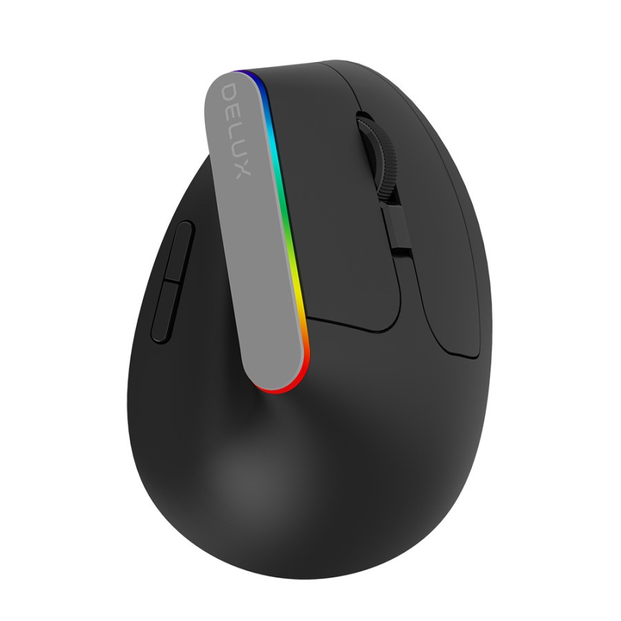 Mouse Delux M618C - RGB Wireless Vertical Ergonomic Mouse Gaming M618C - Mouse Gaming Delux M618C