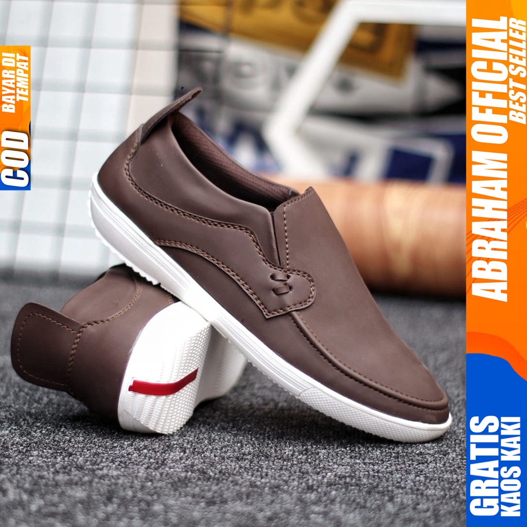 Abraham Drosan - Sepatu Slip On Pria Casual