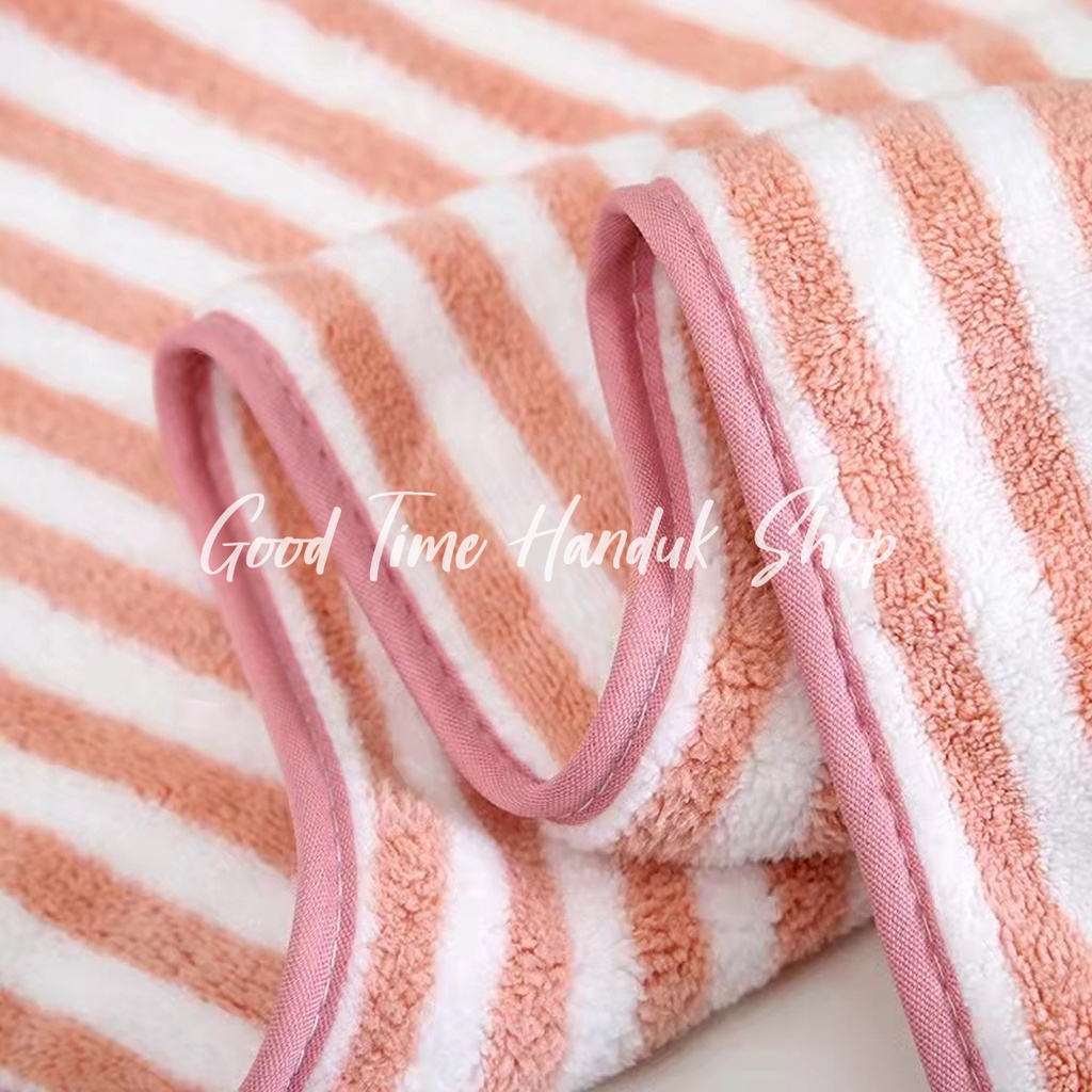 Handuk Muka / Handuk Anak / Handuk Dewasa Microfiber Motif Salur Kecil 35x75cm / 50x100cm / 70x140cm Handuk Mandi Towel Serap Air Quick Dry