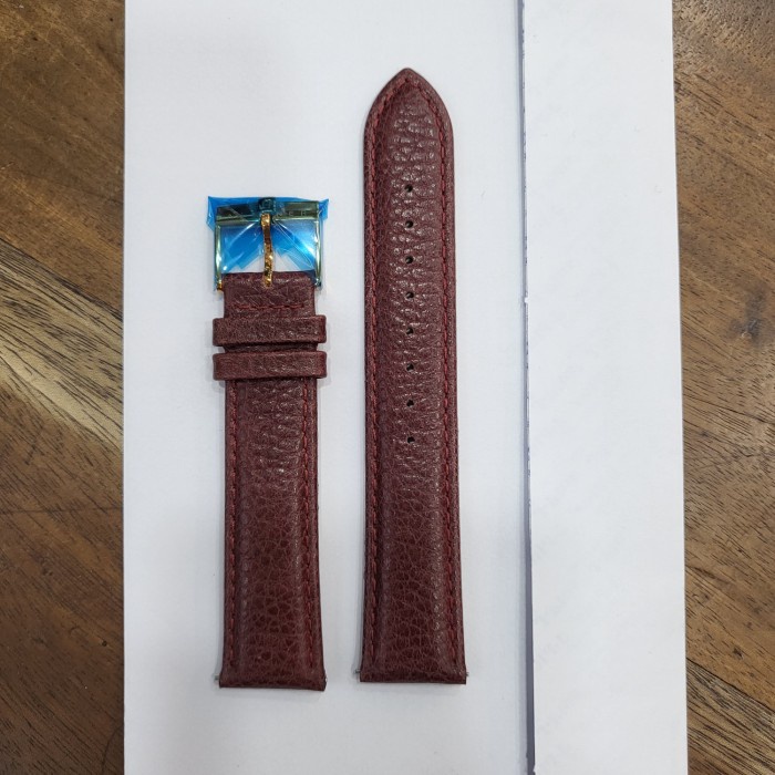 Tali strap kulit jam tangan Aigner Original Ukuran 20 mm Maroon
