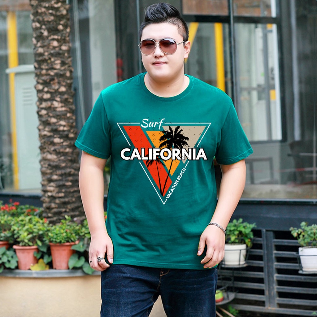 Baju Kaos Pria Jumbo California Tshirt Bigsize XL XXL Distro DTF